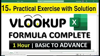advance vlookup complete guide tutorial | learn vlookup in one hour basic to advance in excel