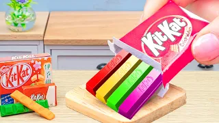 Fluffy Miniature Rainbow KITKAT Cake 🍰 Easy Making Chocolate Cake Recipe💖Chocolate Cakes Recipes