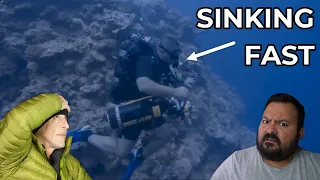 Divers React to Out of Control Tec Diver sinking into Diver's Cemetery