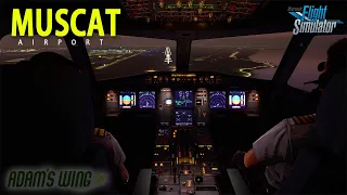 Airbus A320 Neo Landing at Muscat Airport Cockpit View #msfs2020
