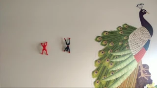 Sticky Spiderman Toy on Wall