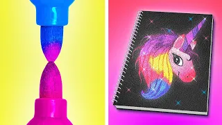 TRUQUES DE ARTE E DIYs PARA A ESCOLA | O primeiro a Terminar a Obra de Arte, Ganha, por 123 GO Like!