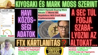 Bitcoin Hírek (1201) - Kiyosaki és Mark Moss szerint is Túl fogja szabályozni az Altokat a SEC...