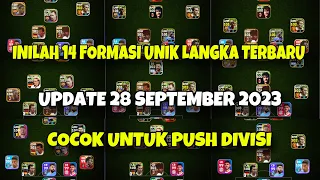 INILAH 14 FORMASI UNIK LANGKA TERBARU | Setelah Update 28 September 2023 eFootball 2024 Mobile