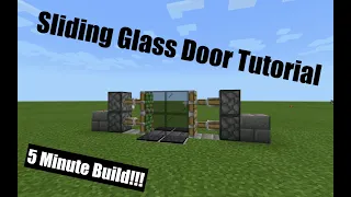 Sliding Glass Door - Minecraft Tutorial - Works on all platforms!