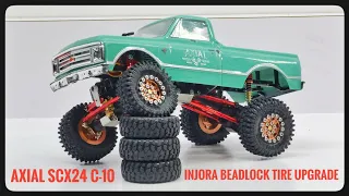 Axial SCX 24 Tire Upgrade | INJORA 1.0 Beadlock Wheels And Tires