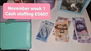 UK Cash Stuffing | November Week 1 - £560