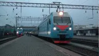 Отправление ЭП1М-539 с поездом Тында — Кисловодск