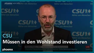 Parteipressekonferenz der CSU mit Markus Söder, Martin Huber und Manfred Weber | 13.05.2024