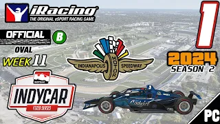 iRacing | INDYCAR SERIES FIXED | 2024 S2 W11 | #1 | Indianapolis (5/27/24) 8th