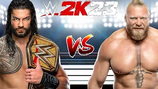 WWE 2K23 BROCK LESNAR VS. ROMAN REIGNS LAST MAN STANDING MATCH FOR THE WWE UNDISPUTED CHAMPIONSHIP!