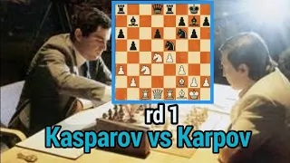 Anatoly Karpov vs Garry Kasparov | World Championship Match (1990) rd 1