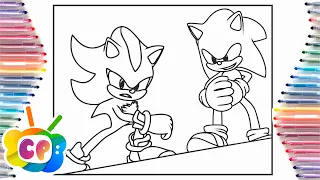 Sonic Prime coloring page/ Prime Sonic with Shadow coloring /Tobu - Memory Lane [NCS Release]