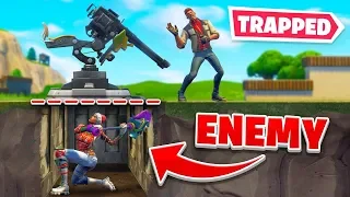 We Trapped Enemies *PERMANENTLY* Underground In Fortnite!