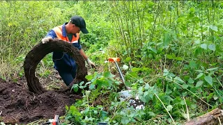 Удачно докопал заводской овраг. Куча чермета с нуля