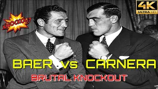 Max Baer (USA) vs Primo Carnera (Italy) | BRUTAL KNOCKOUT Fight | 4K Ultra HD