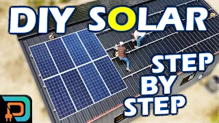 9kW DIY Home Solar Panel System Installation - Start to Finish