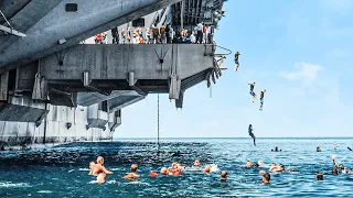 Life Inside Gigantic 13 Billion $ Aircraft Carrier in Middle of the Ocean