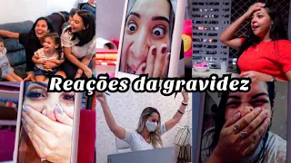 REAÇÕES DA FAMÍLIA E AMIGOS COM A GRAVIDEZ 🤰🏻