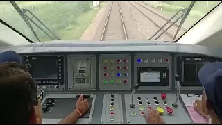 Vande Bharat Express cab ride with 160Kmph speed.