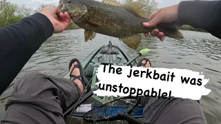 Spring Jerkbait Bass Fishing!