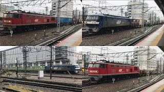 【貨物列車の最高すぎるジョイント音！福山レールエクスプレスやレッドサンダーなど！】京都駅にて！