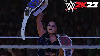 WWE 2K23 - HOW TO DO A DOUBLE TITLE ENTRANCE