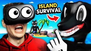 NEW Surviving On REMOTE ISLAND From CARTOON DOG In VR (Island Time VR Funny Gameplay)