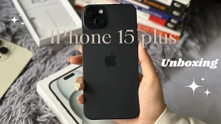 iPhone 15 plus Unboxing (black, 128gb) + iPhone 14pro max camera test📱