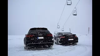 Porsche 911 991 Turbo S vs. Audi RS6 Snow Drift - Fun im Schnee