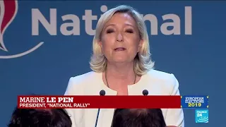 "The National Rally has never better lived up to its name," says Marine Le Pen after victory