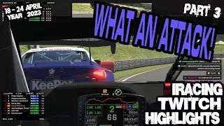 iRacing Twitch Highlights 23S2W6P3  18 - 24 April 2023 Part 3 Funny moves saves wins fails