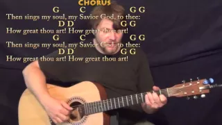 How Great Thou Art (HYMN) Fingerstyle Guitar Cover Lesson in G with Chords/Lyrics