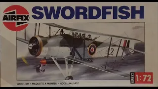 WHATS IN THE BOX? VINTAGE 1990, AIRFIX 02071, 1/72; FAIREY SWORDFISH. KIT REVIEW No. 84.