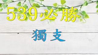 6月3日 539必勝獨支-1 上期中20