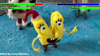 Spongebob vs. Robo-Spongebob with healthbars
