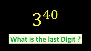 Last digit of a big number 3^40