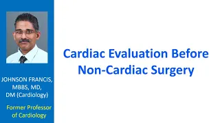 Cardiac evaluation before non cardiac surgery