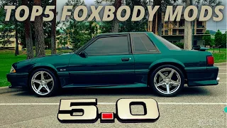 TOP 5 MUST HAVE First Modifications - 87-93 Foxbody Mustang 5.0