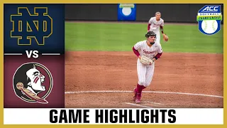 Notre Dame vs. Florida State Game Highlights | 2024 ACC Softball Championship (2nd round)