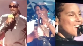 Snoop Dogg, T.I., Alicia Keys, and Treach performs tribute to Tupac (Rock & Roll Hall of Fame)