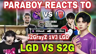 Paraboy Shocked by LGD Getting 1v3 By S2G at PMGC | Paraboy Reacts to LGD vs S2G 4v4 Fight