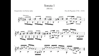 Guitar Sonata No.1-37 MS 84 By Niccolò Paganini (with Score)