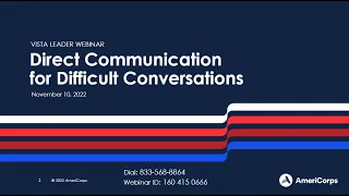 Direct Communication for Difficult Conversations (11/10/22)