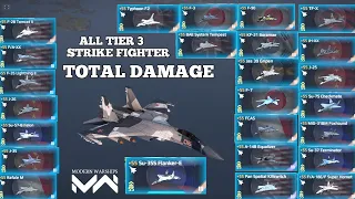 Tier 3 All Strike Fighter Total Damage - Modern Warships