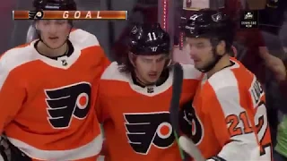 Travis Konecny Snipe - Philadelphia Flyers vs Toronto Maple Leafs (3/27/19)