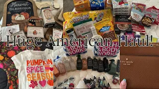 MASSIVE AMERICAN HAUL  - FALL DECOR, WALMART, NEW HOME DECOR, KATE SPADE, CANDY, BATH & BODYWORKS -