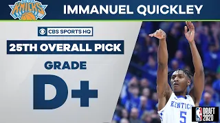 NY Knicks select Immanuel Quickley with 25th overall pick (via Den) | 2020 NBA Draft | CBS Sports HQ