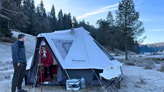 We did luxury camping in the comfort of home with KingCamp Khan Villa Tent