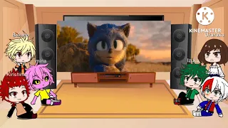 BNHA react to sonic movie 1 y 2 y a team sonic